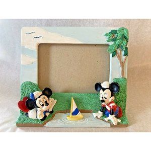 Vtg Original Mickey Mouse Minnie Mouse Ceramic Picture Frame Walt Disney Company